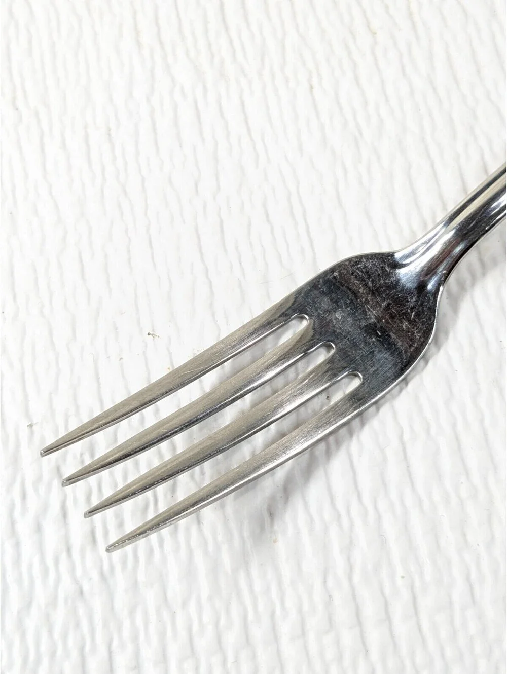 Vintage La Salle Cafeteria fork Silco Stainless Steel USA glossy LaSalle